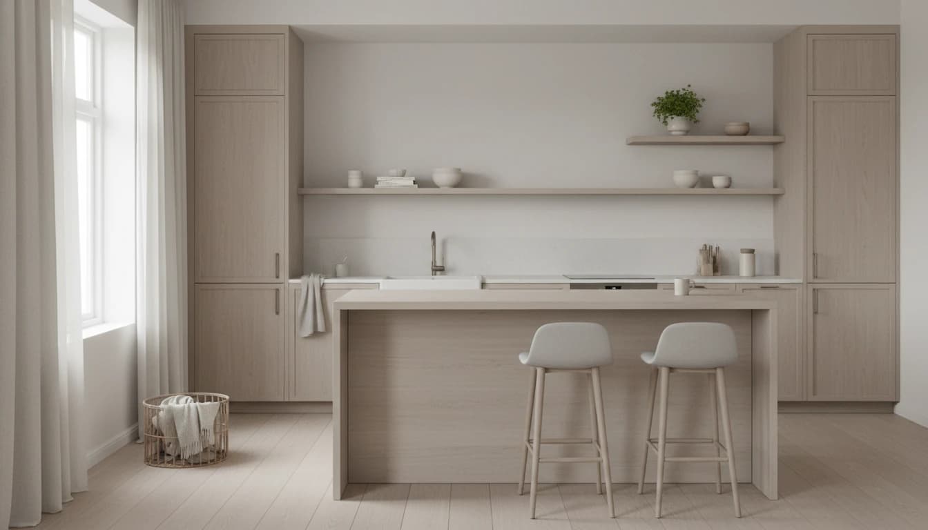 A Scandinavian kitchen concept generated by NyloSpaces